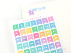Watercolor 1-52 Weeks Planner & Bujo Flags