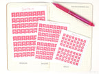 One Year Date Flags Bujo & Planner Stickers Bundle : 0.25in (6 mm) 0.3in (8 mm) 0.43in (10 mm) Wide