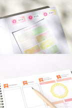 Date Dot Flag Hexagon Handwritten Bujo Planner Stickers: 0.375 in 1 cm 10 mm