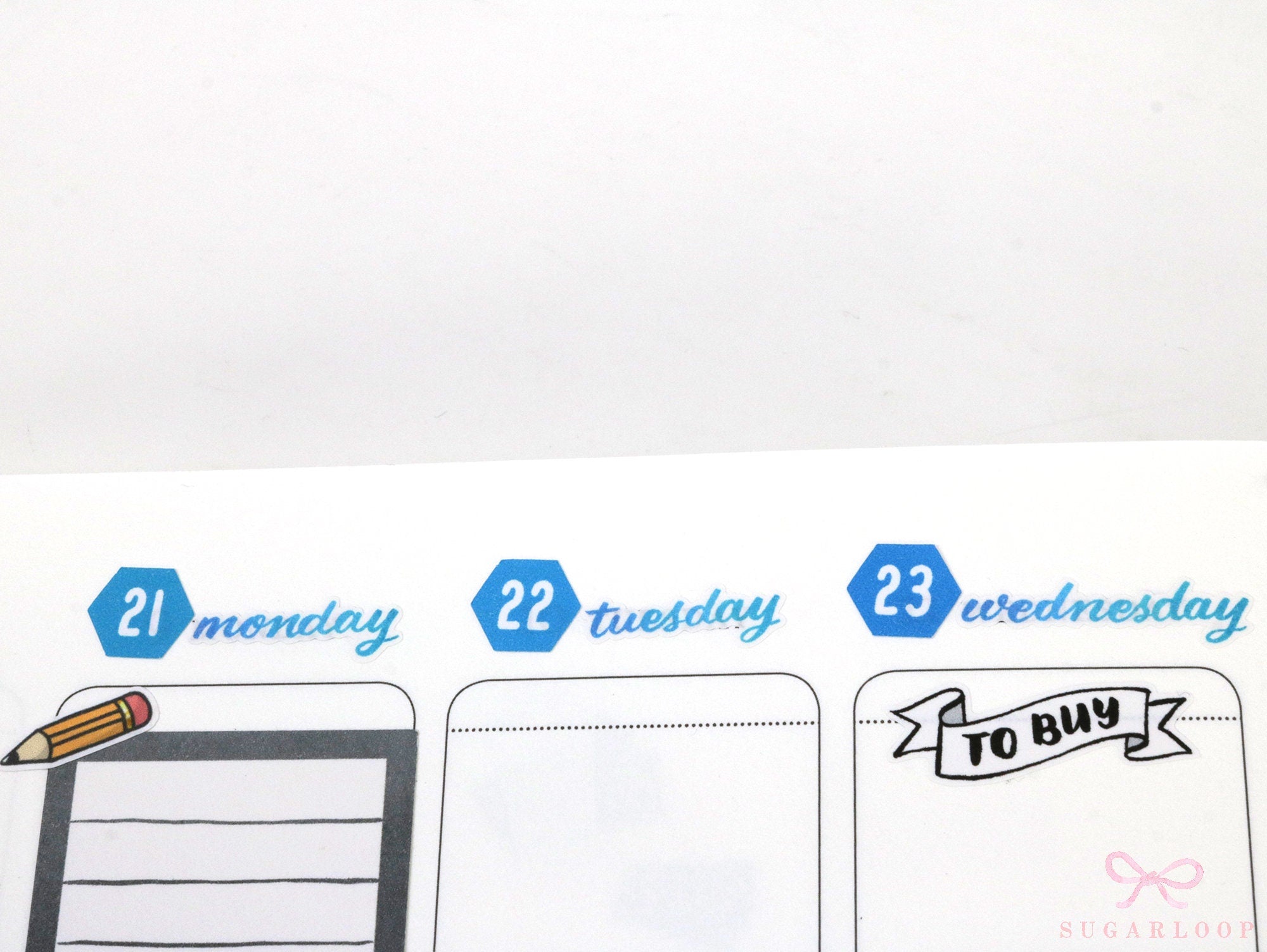 Cute Kawaii Colorful Rainbow Date Number Stickers