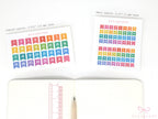 Cute Kawaii Colorful Rainbow Date Number Stickers