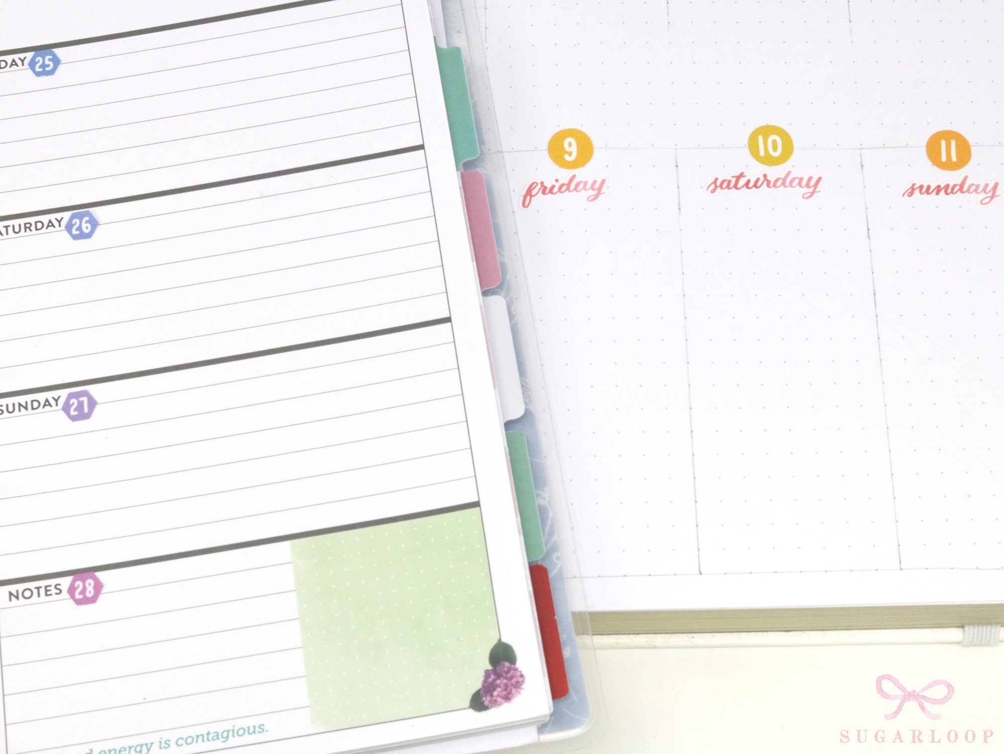 Cute Kawaii Colorful Rainbow Date Number Stickers