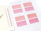 Date Dot Flag Hexagon Handwritten Bujo Planner Stickers: 0.25 in 6 mm