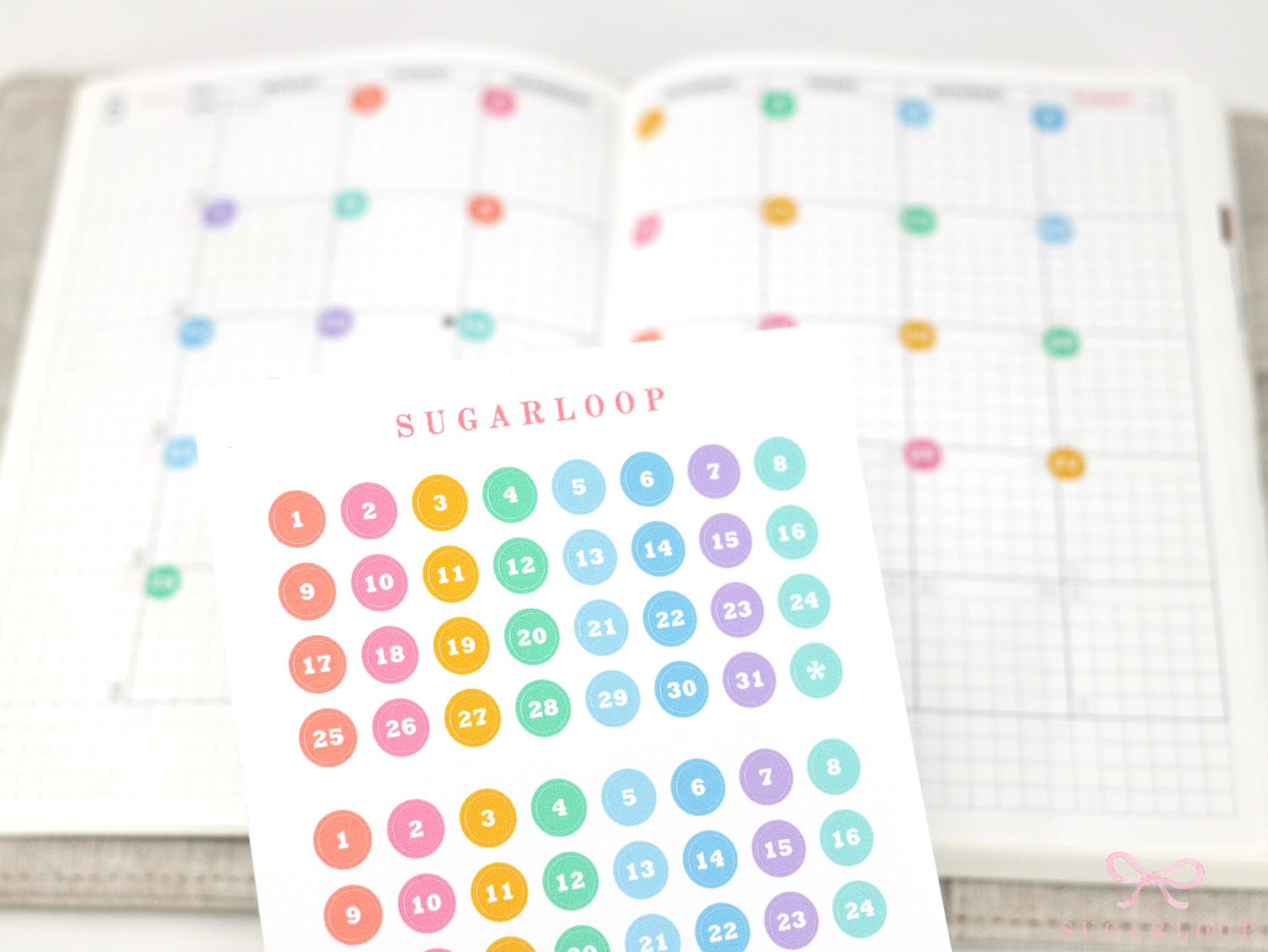 Multicolor Mini Date Dot Bujo Planner Stickers: 0.25in (6 mm)
