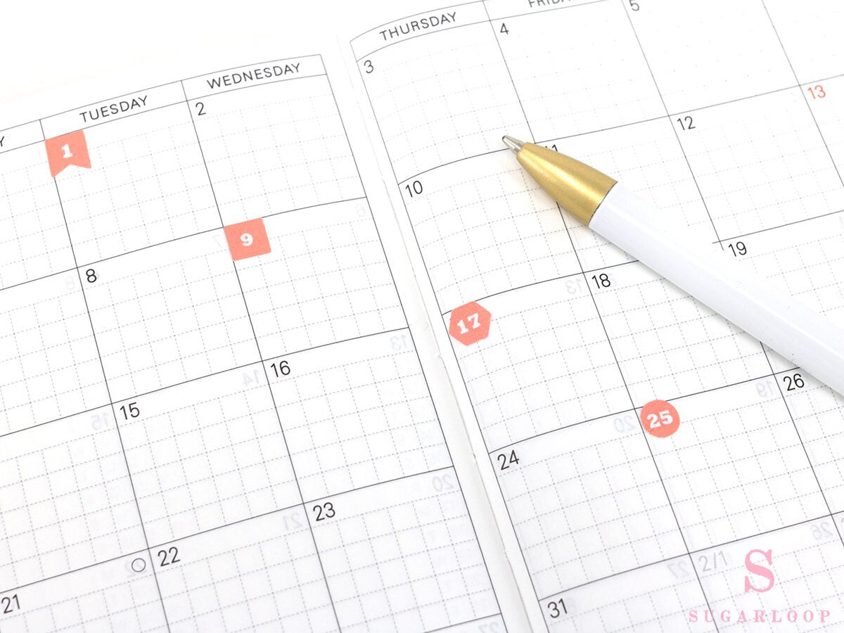 Multicolor Mini Date Dot Bujo Planner Stickers: 0.25in (6 mm)