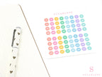 Multicolor Mini Date Dot Bujo Planner Stickers: 0.25in (6 mm)