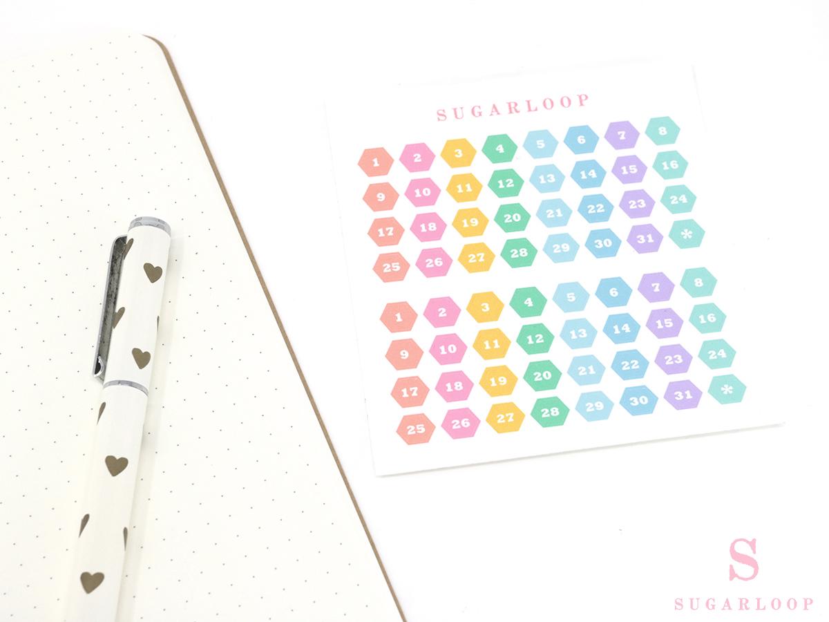 Multicolor Mini Date Dot Bujo Planner Stickers: 0.25in (6 mm)