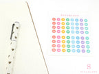 Multicolor Mini Date Dot Bujo Planner Stickers: 0.25in (6 mm)