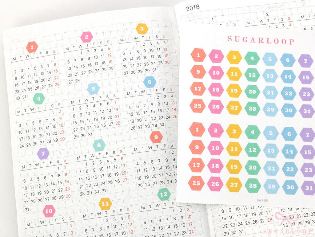 Multicolor Mini Date Dot Bujo Planner Stickers: 0.25in (6 mm)