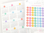 Multicolor Mini Date Dot Bujo Planner Stickers: 0.25in (6 mm)