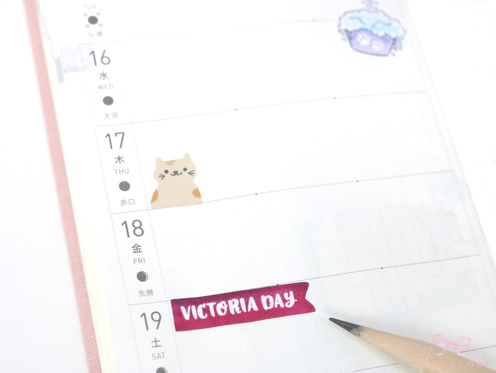 Canadian Public Holiday and Seasonal Planner Stickers & Journal Stickers
