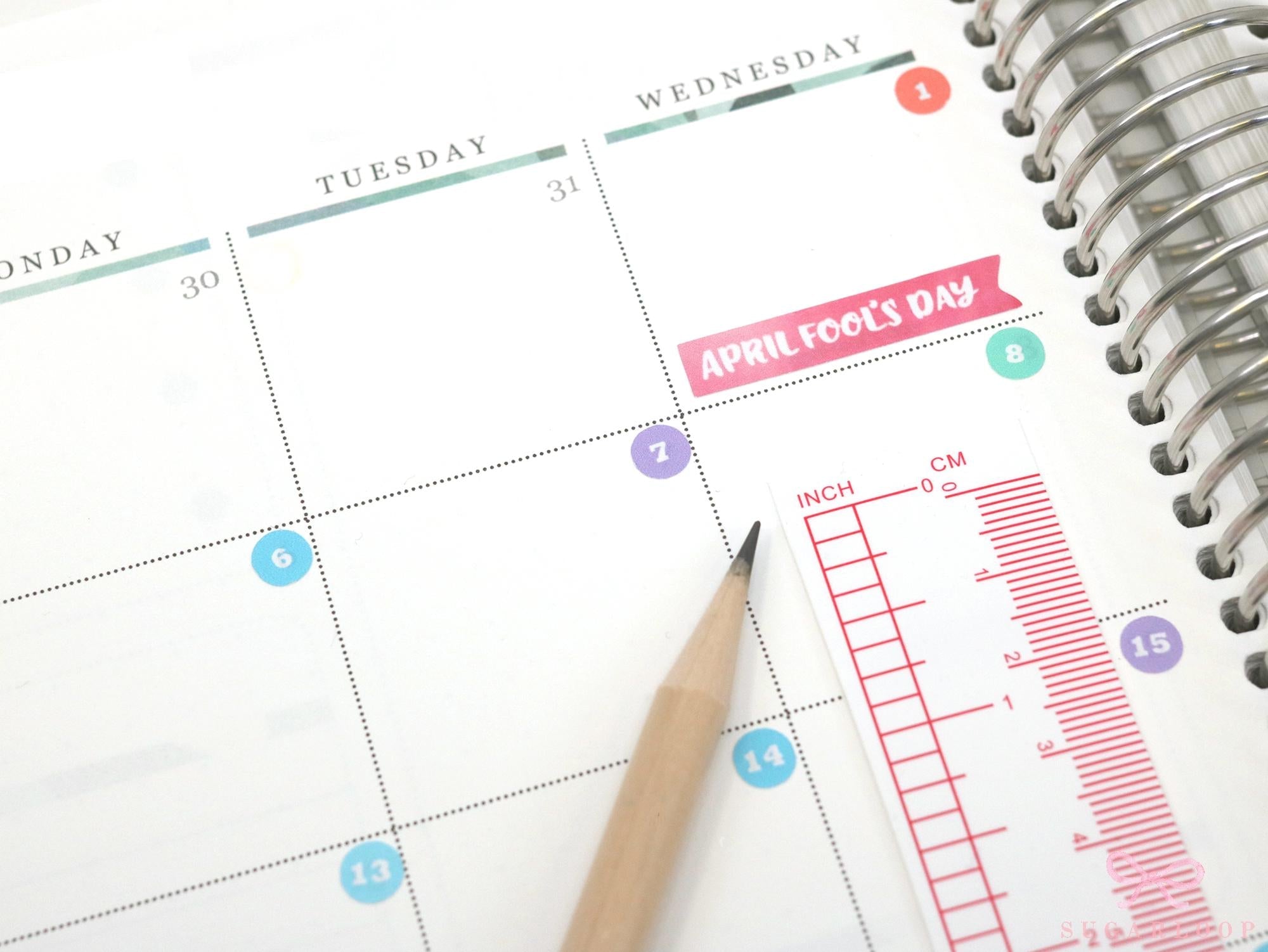 UK British Britain Public Holidays Planner & Journal Stickers