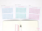 Mini Date Dot Planner & Journal Stickers Bundle: 0.25 in (6 mm)
