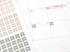 Mini Date Flag Planner and Journal Stickers: Re-date  Undated  Hobo  Hon