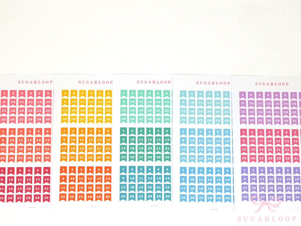 Mini Date Flag Planner and Journal Stickers: Bundle Available  Re-date  Undated  Journaling  Hobo
