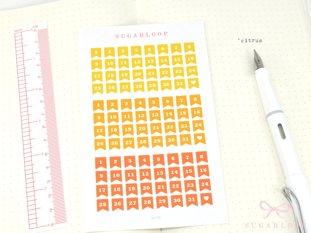 Mini Date Flag Planner and Journal Stickers: Bundle Available  Re-date  Undated  Journaling  Hobo