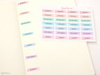 Days of The Week Flag Bujo Planner Stickers: 1 inch (24 mm)