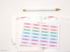 Days of The Week Flag Bujo Planner Stickers: 1 inch (24 mm)