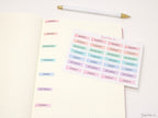 Days of The Week Flag Bujo Planner Stickers: 1 inch (24 mm)