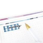 Days of The Week Black Cursive Script Bujo Planner Stickers: 1.25in (31 mm) 1.75in (45 mm) Wide