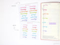 Rainbow Script Days of The Week Bujo Planner Stickers: 1.25in (31mm) & 1.75 inch (45 mm) Wide