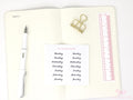 Days of The Week Ink Wash Script Journal and Planner Stickers: 1in (25 mm) 1.5in (38 mm) 1.75in (45 mm) Wide