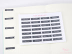 Days of The Week Flag Bujo Planner Stickers: 1 inch (24 mm)