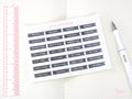 Days of The Week Flag Bujo Planner Stickers: 1 inch (24 mm)