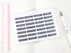 Days of The Week Flag Bujo Planner Stickers: 1 inch (24 mm)