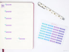 Days of The Week Flag Bujo Planner Stickers: 1 inch (24 mm)