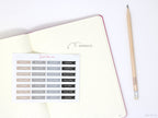 Days of The Week Flag Bujo Planner Stickers: 1 inch (24 mm)