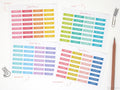 Days of The Week Flag Planners Sticker Bundle: 1 inch (24 mm)