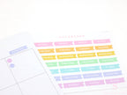 Days of The Week Flag Bujo Planner Stickers: 1 inch (24 mm)