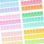 Colorful Days Of The Week Flag & Date Dots Bujo Planner Stickers: 0.5 inch (24 mm) Wide