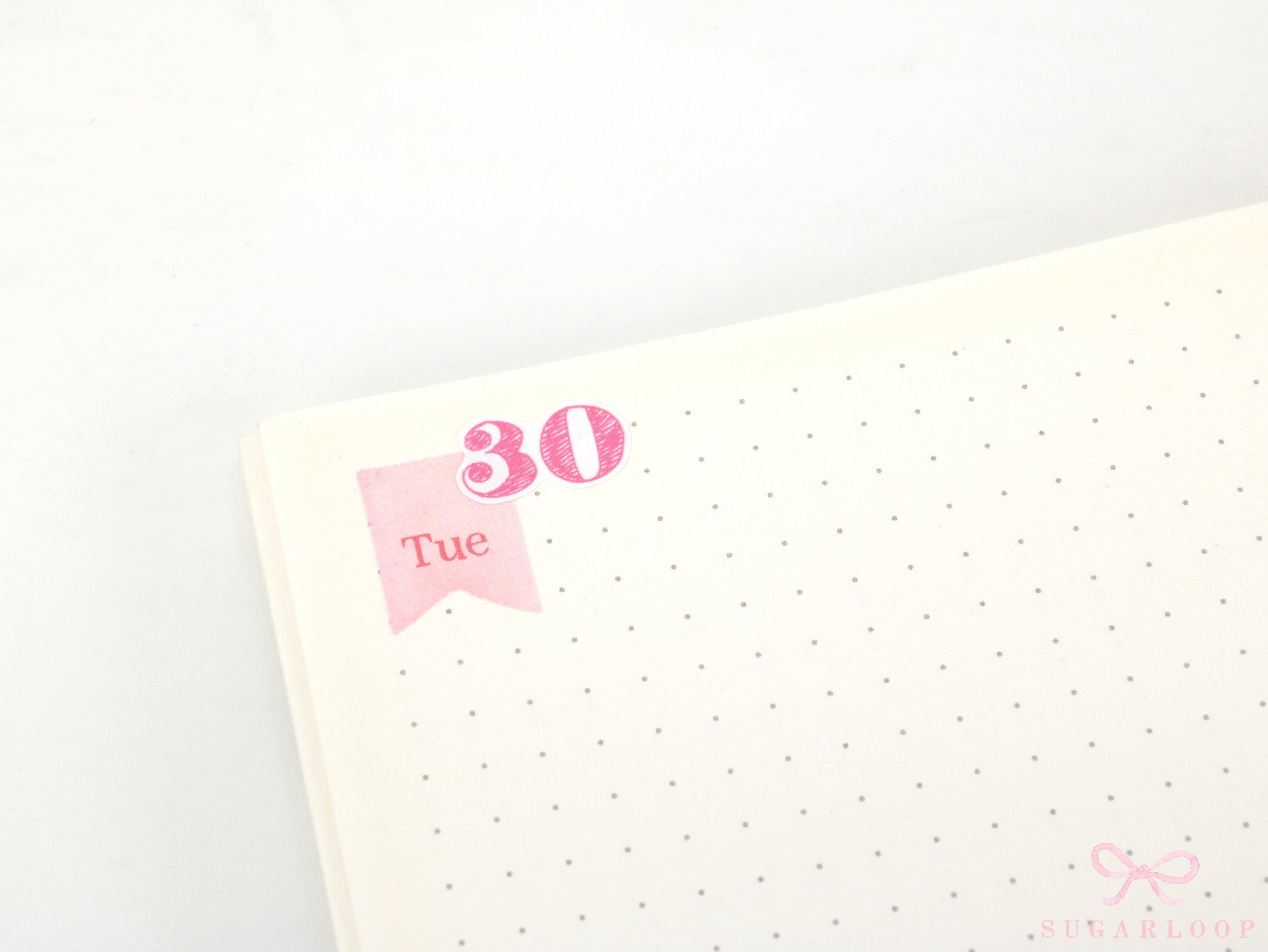Watercolor Flag Days of The Week Planner and Journal Stickers: Hand lettered