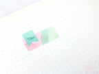 Watercolor Flag Days of The Week Planner and Journal Stickers: Hand lettered