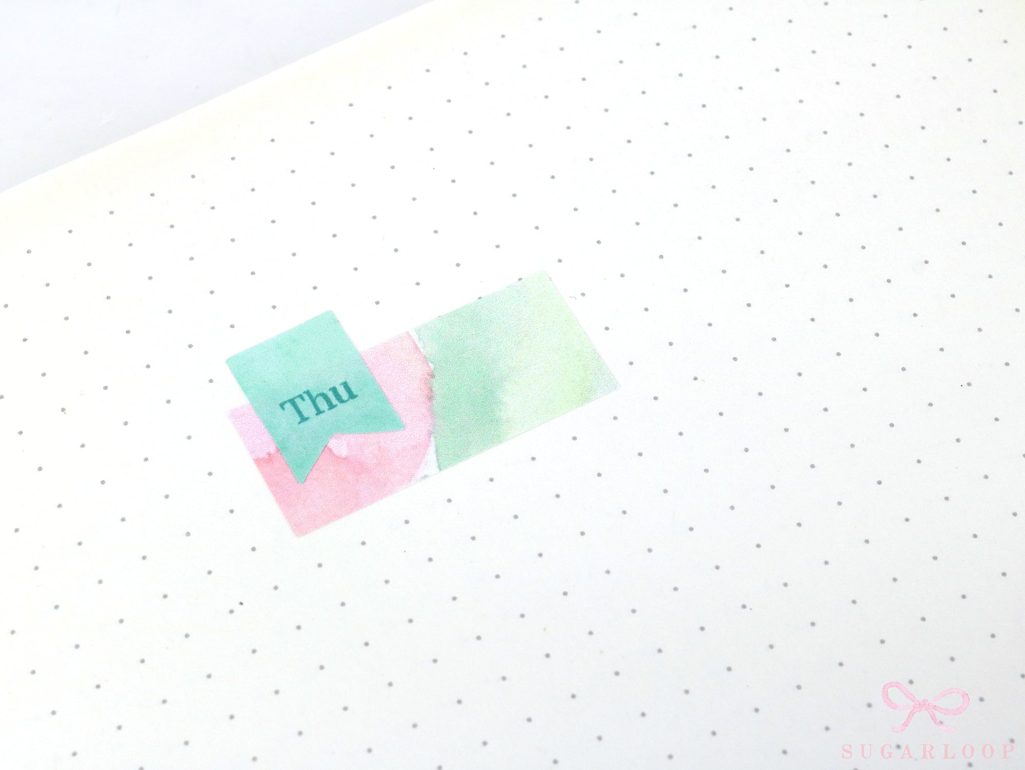 Watercolor Flag Days of The Week Planner and Journal Stickers: Hand lettered