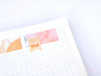 Watercolor Flag Days of The Week Planner and Journal Stickers: Hand lettered