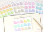 Corner Deco Bujo Planner Stickers: Pastel Doily Style