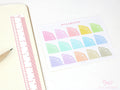 Corner Deco Bujo Planner Stickers: Pastel Doily Style