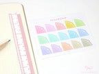 Corner Deco Bujo Planner Stickers: Pastel Doily Style