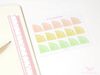 Corner Deco Bujo Planner Stickers: Pastel Doily Style