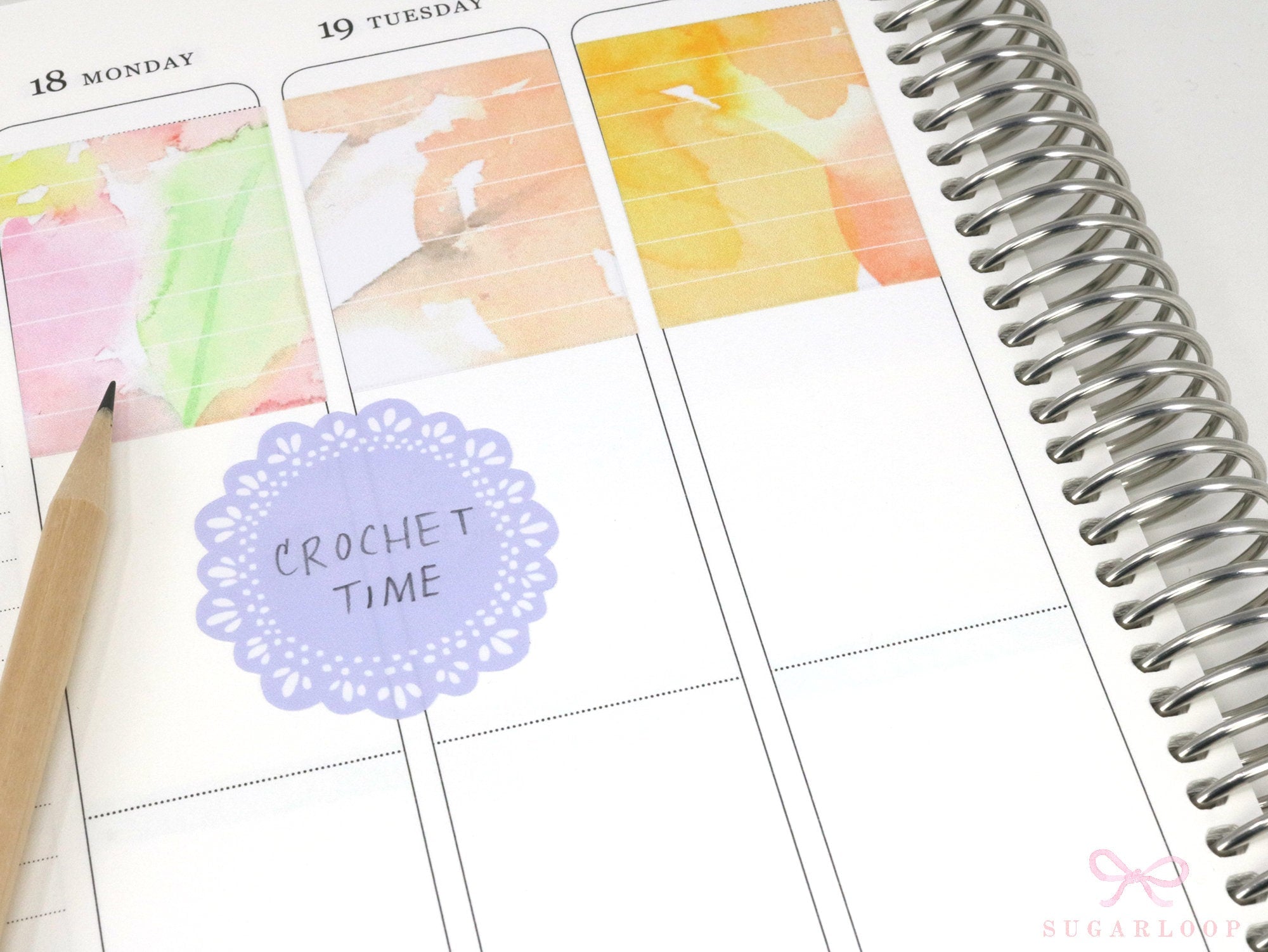 Round Bujo & Planner Deco Label Stickers: Doily Style