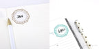 Round Planner and Journal Stickers: Doily Style