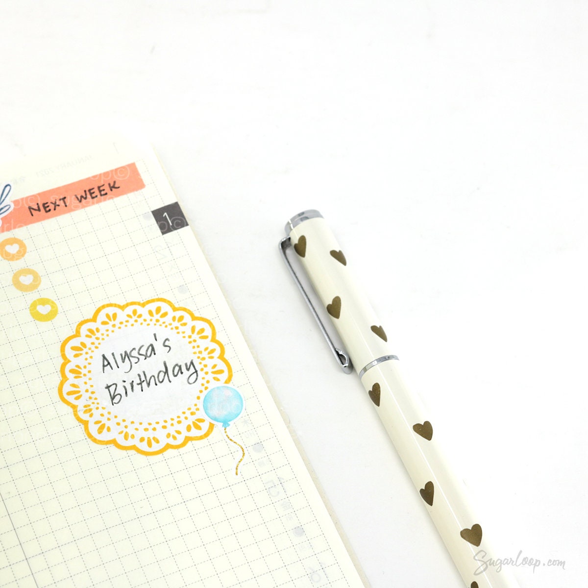 Round Planner and Journal Stickers: Doily Style