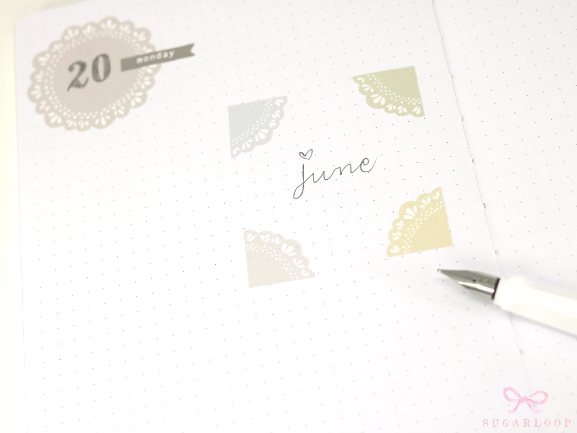 Round Bujo & Planner Deco Label Stickers: Doily Style
