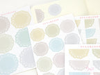 Round Bujo & Planner Deco Label Stickers: Doily Style