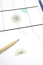 Round Bujo & Planner Deco Label Stickers: Doily Style