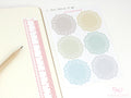 Round Bujo & Planner Deco Label Stickers: Doily Style