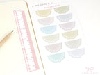 Round Bujo & Planner Deco Label Stickers: Doily Style